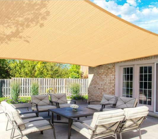 Πανί Σκίασης Ορθογώνιο Ε220 180gr/m² Μπεζ 4x6m Με Κρίκους